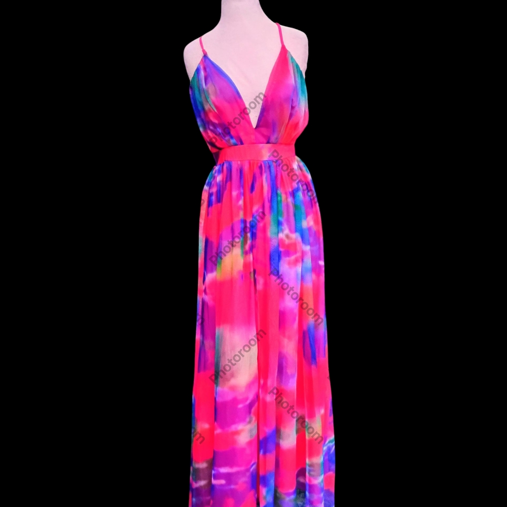Vibrant Multicolor Maxi Dress